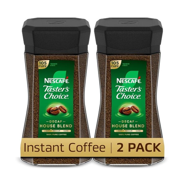 Other - Premium NESCAFÉ Decaf House Blend Instant Coffee, 2x7 Oz Jars - Savor Instantly